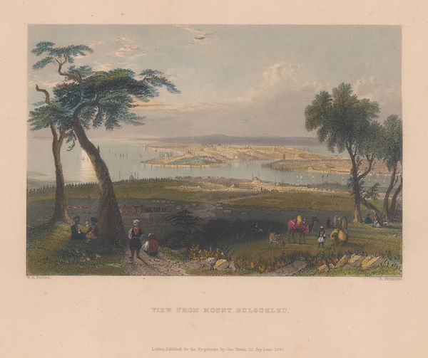 William Bartlett, Turkey - Istanbul / Constantinople, from Mount Bulgurlhu, 1838