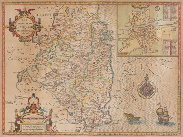 John Speed, The Countie of Leinster with the Citie Dublin Described, 1611