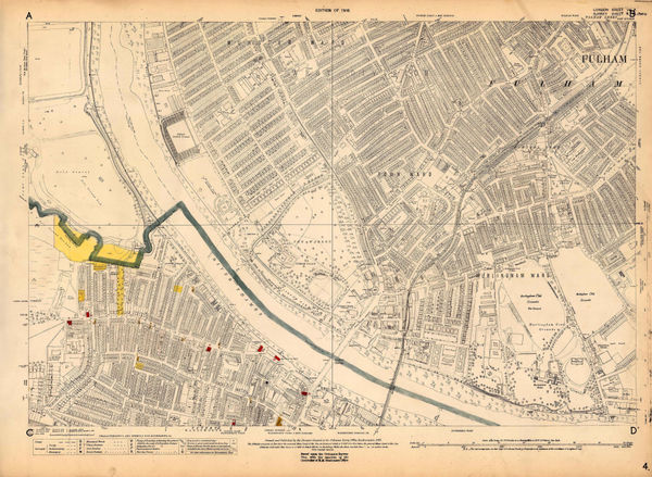 Ordnance Survey, Fulham, 1935 c.