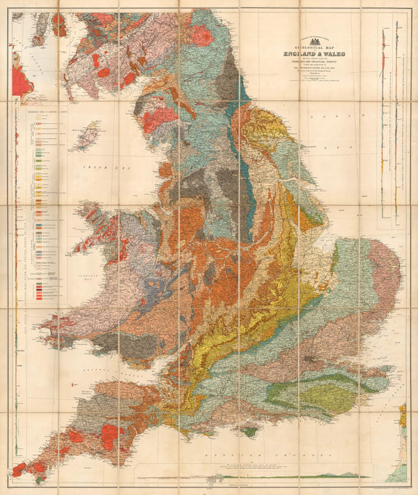 Sir Archibald Geikie, Geological Map of England & Wales, 1897 (c.)