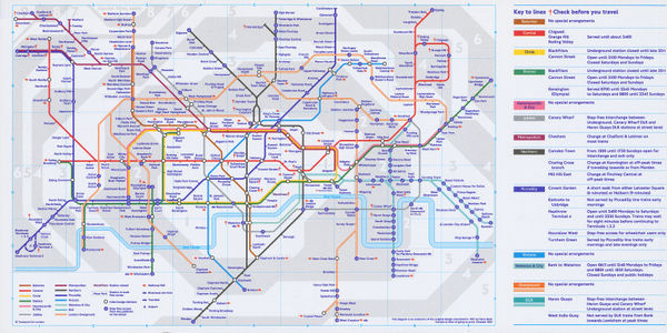 London Underground, London Underground Map, 2009