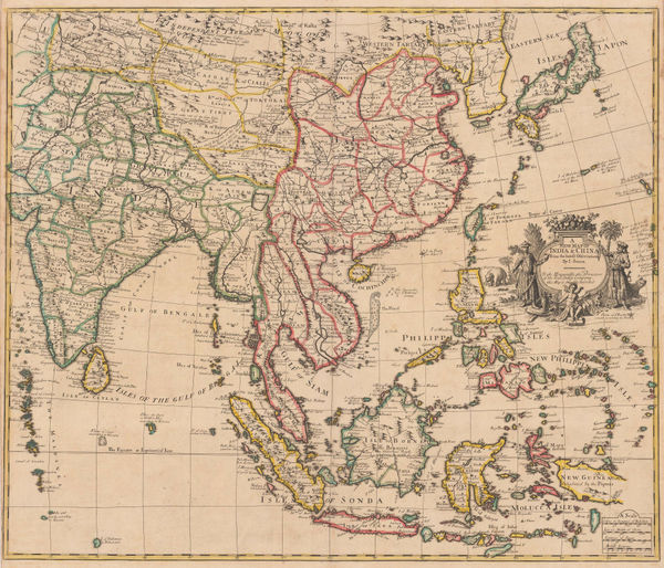 John Senex, A New Map of India & China from the Latest Observations, 1721