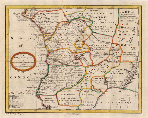 George Child, The Kingdoms of Congo, Angola, & Benguela, 1740 c.