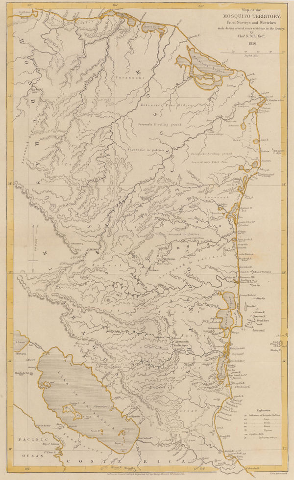 Royal Geographical Society (RGS), Mosquito (Miskito) Coast, Honduras & Nicaragua, 1862