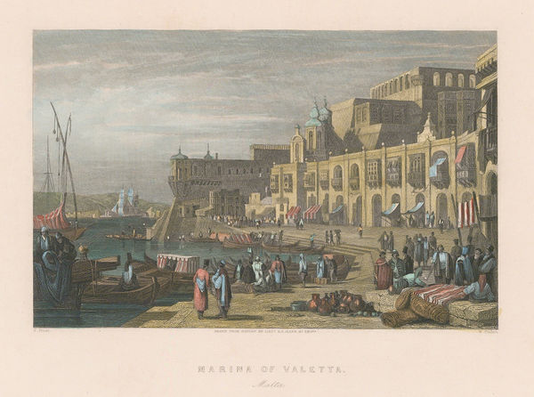 Henry Fisher, Malta - Valletta, 1840 c.
