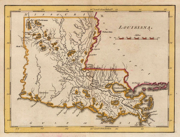 Matthew Carey, Louisiana, 1813