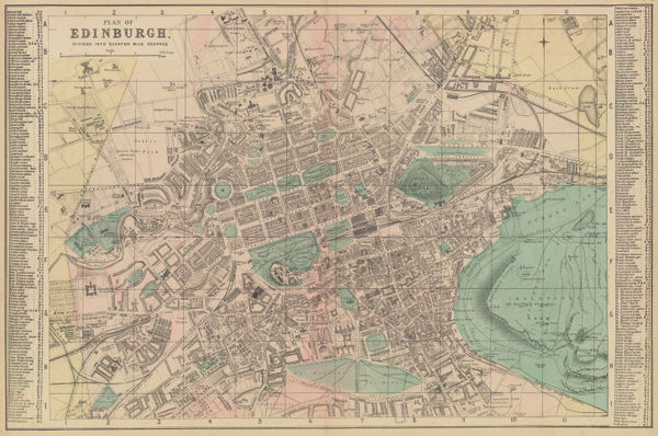 George W. Bacon, Plan of Edinburgh, 1895 c.