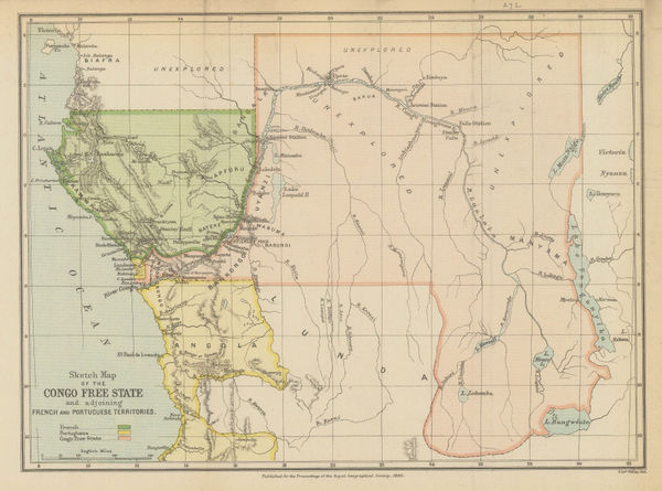 Royal Geographical Society (RGS), Congo Free State, Angola & Gabon, 1885