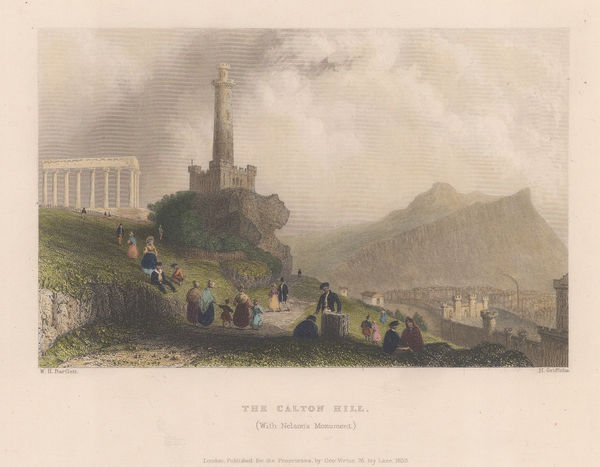 William Bartlett, Scotland - Edinburgh, Calton Hill, 1839