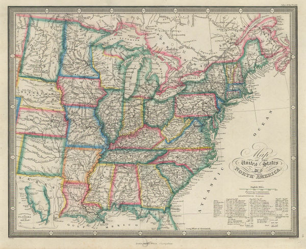 James Wyld, Map of the United States of North America, 1874