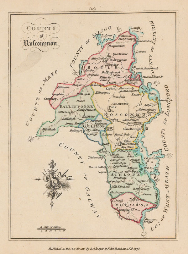 Sayer & Bennett, County Roscommon, 1776