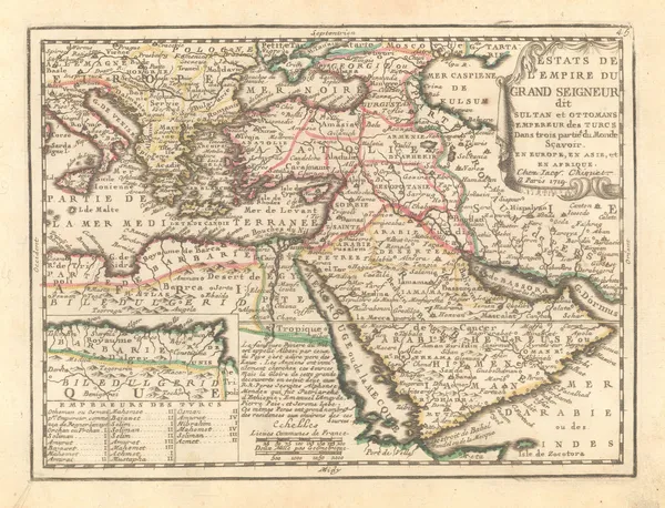 Jacques Chiquet, Middle East, 1719