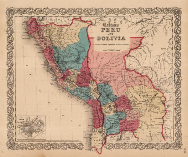 George Woolworth Colton, Colton's Peru and Bolivia, 1855