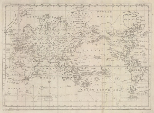 Thomas Bowen, A New and Complete Chart of the World, 1790
