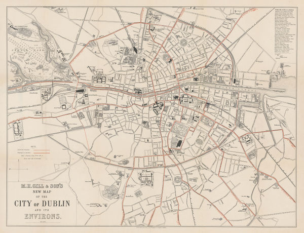 M. H. Gill, New Map of the City of Dublin, 1900