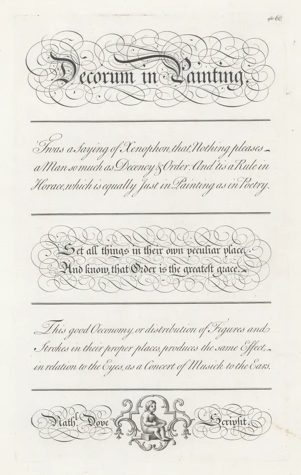 George Bickham, Typography - Painting, 1736