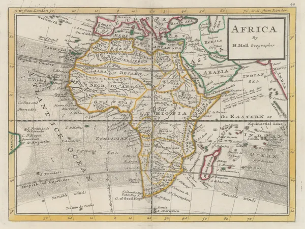 Herman Moll, Africa, 1720 c.