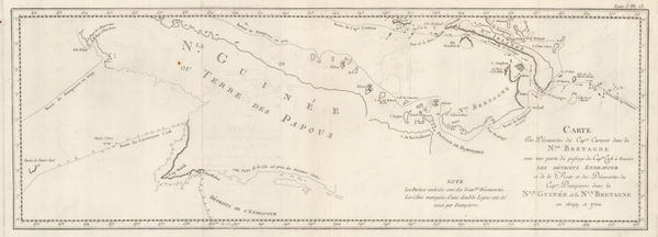 Capt. James Cook, Cook's and Dampier's routes, Papua New Guinea, 1774
