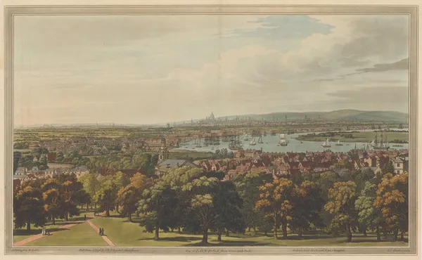 John Boydell, London - Panorama from Greenwich Park, 1796