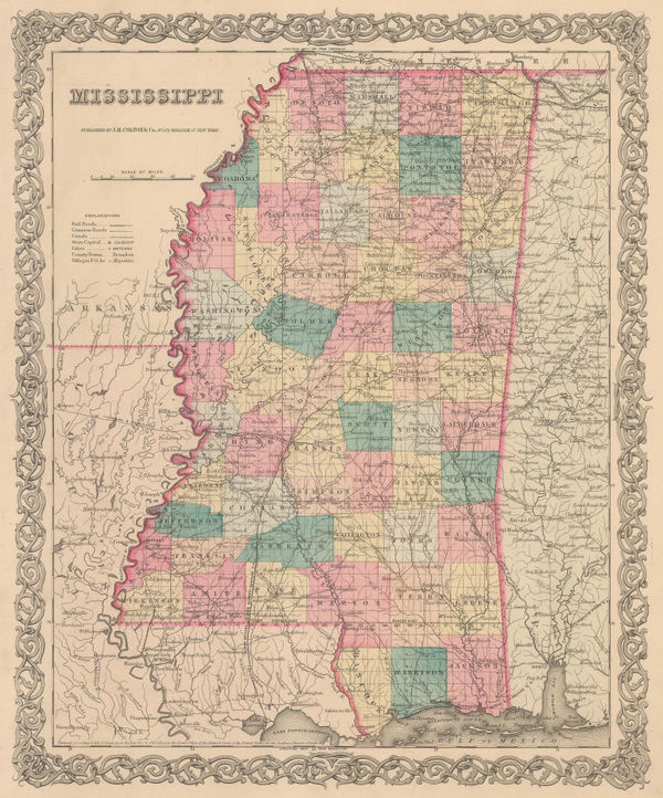 George Woolworth Colton, Mississippi, 1855