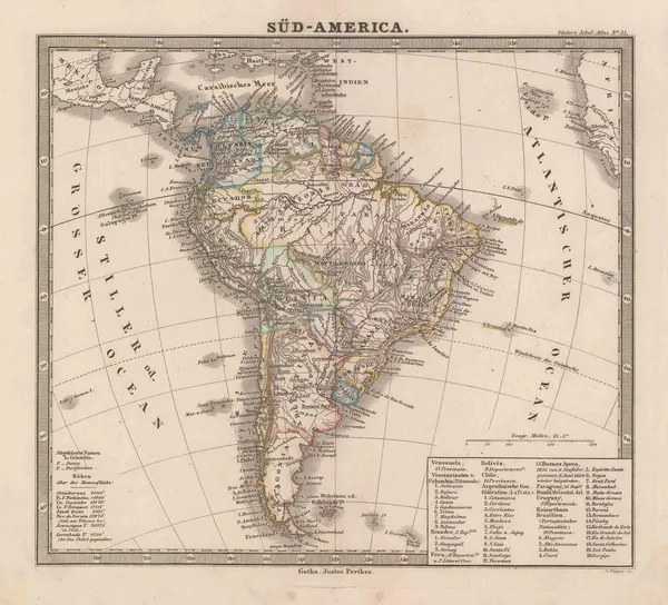 Justus Perthes, South America, 1880 c.