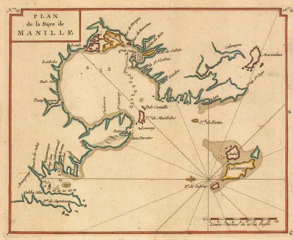 George Anson, Chart of Manila Bay, 1740 c.