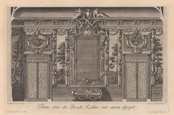 Paul Decker, Interiors - Baroque Wall Design, 1711
