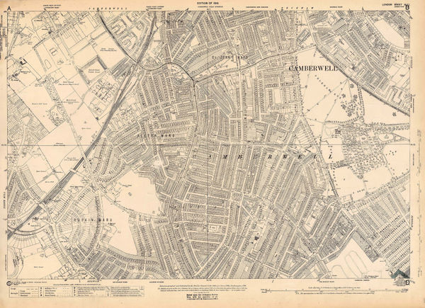 Ordnance Survey, East Dulwich and Camberwell, 1925 c.