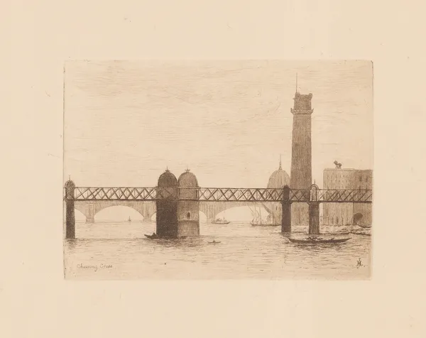 J.H. Herring, London - Charing Cross Railway Bridge, 1884