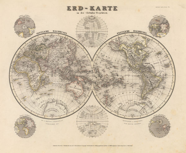 Joseph Meyer, Erd-Karte, 1850 c.