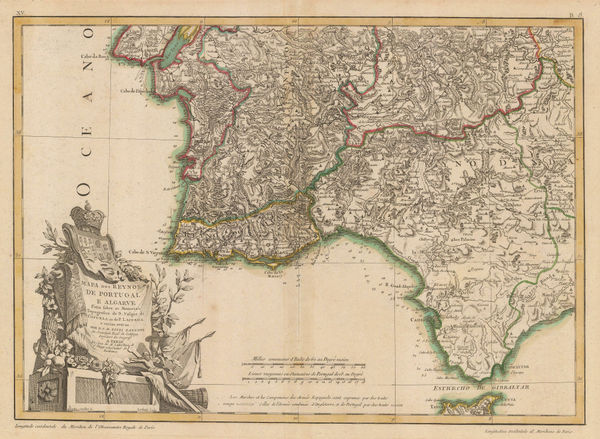Giovanni Antonio Rizzi-Zannoni, Southern Portugal and Gibraltar, 1770 c.