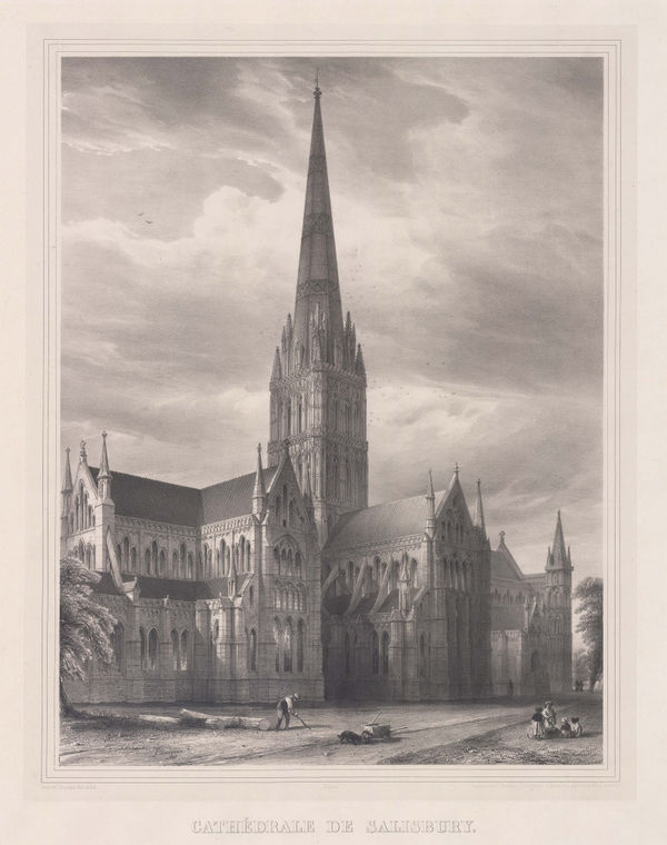 Gustave Simonau, Salisbury Cathedral, 1843