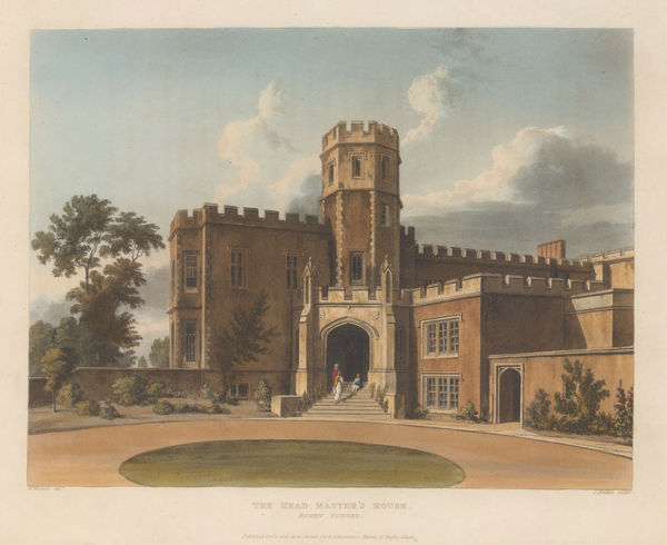 Rudolph Ackermann, Rugby School - Headmaster's House, 1816