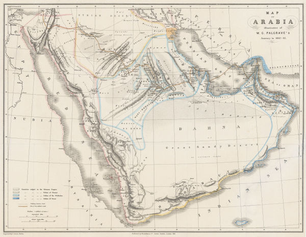 William Gifford Palgrave, Map of Arabia, 1866