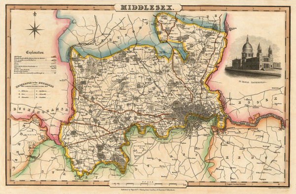 Isaac Slater, Middlesex, 1830 c.