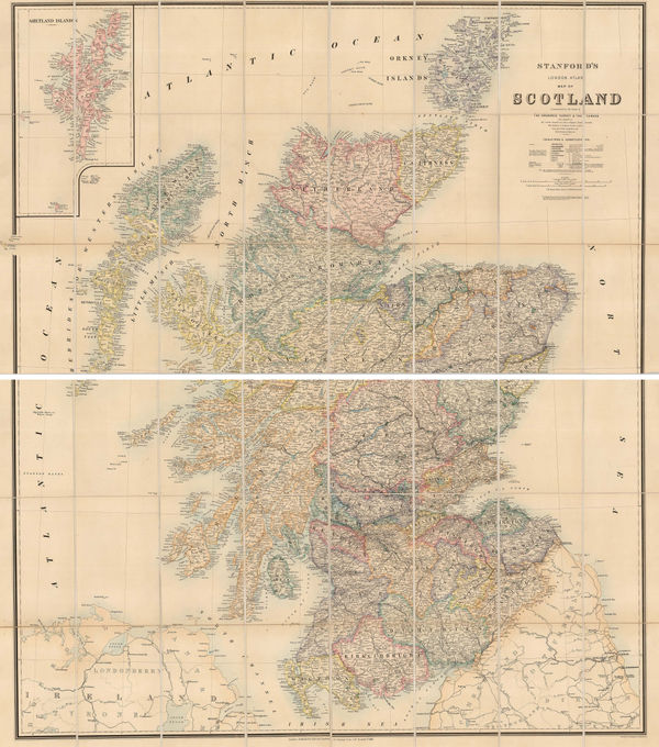 Edward Stanford, Map of Scotland, 1886