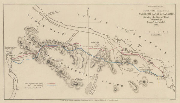Royal Geographical Society (RGS), Southern Vancouver Island from Alberni Inlet to Nanaimo, 1862