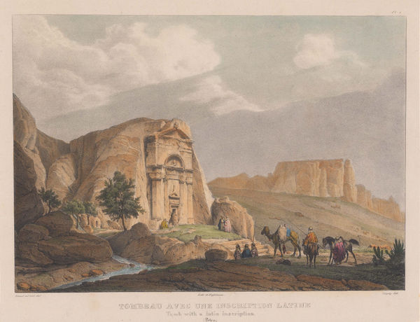 Leon de Laborde, Jordan - Petra, Tomb of Sextius Florentinus, 1839