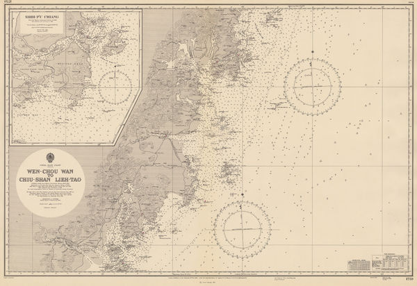 British Admiralty, Wen-Chou Wan to Chiu-Shan, Lieh- Tao, 1959