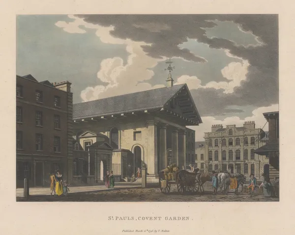 Thomas Malton, London - Covent Garden, St Paul's Church, 1796