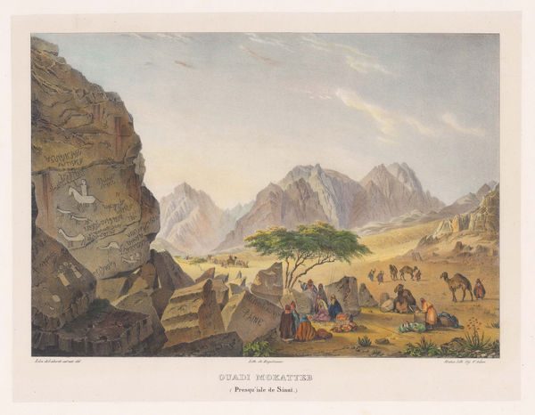 Leon de Laborde, Holy Land - Wady Mokatteb (Written Mountains), 1839