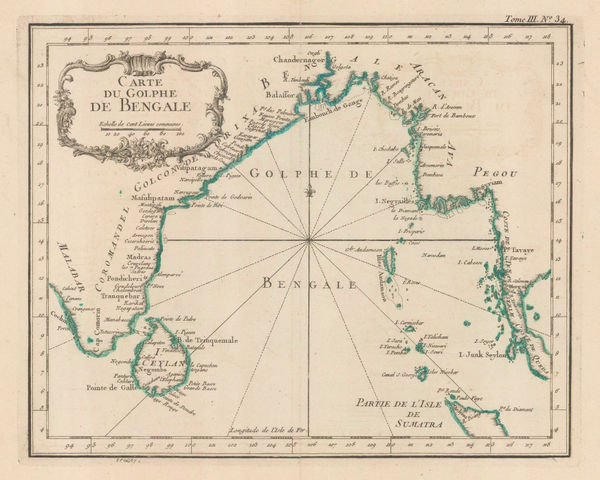 Jacques-Nicolas Bellin, Gulf of Bengal, 1764