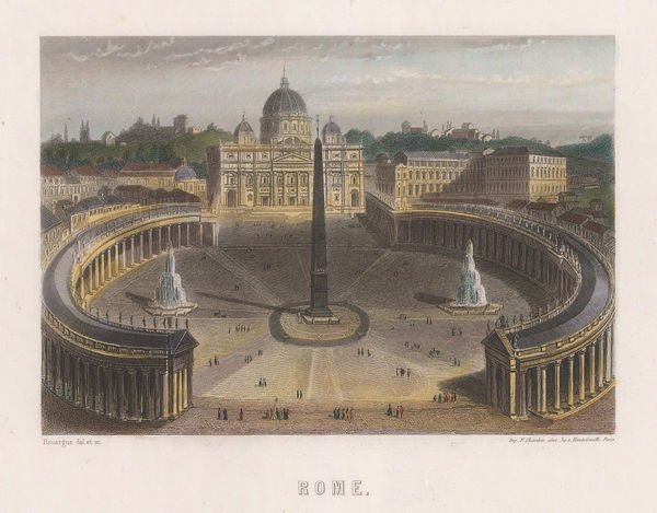 Conrad Malte-Brun, Italy - Rome, St. Peter's Basilica, 1855