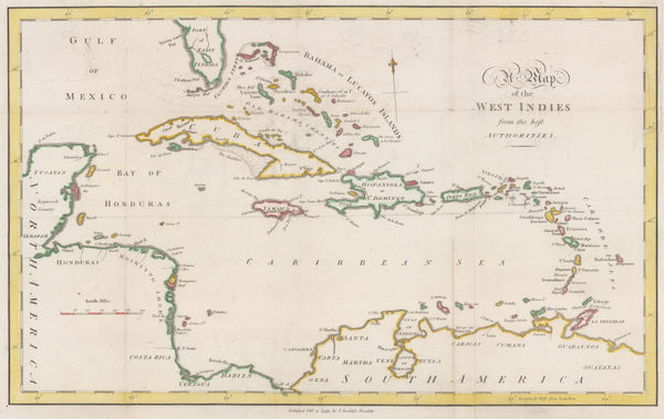 John Stockdale, The West Indies or Caribbean, 1799