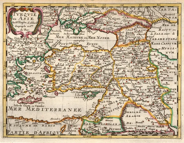 Nicolas & Guillaume Sanson, Ottoman empire or Turkey, Syria, the Levant and Caucasus, 1692
