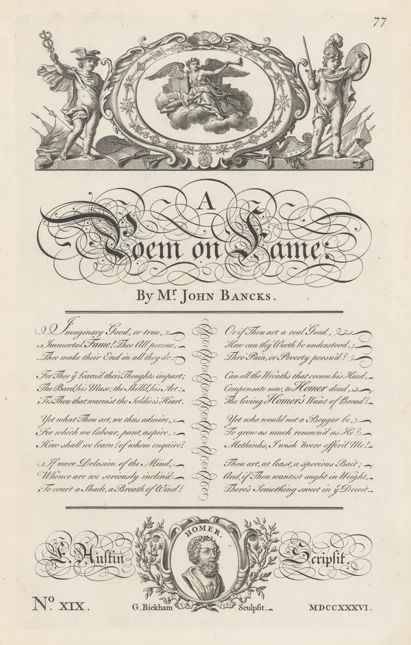George Bickham, Typography - Fame, 1736