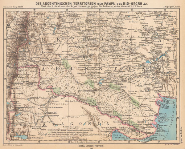 Justus Perthes, The Conquest of the Desert Campaigns, 1881