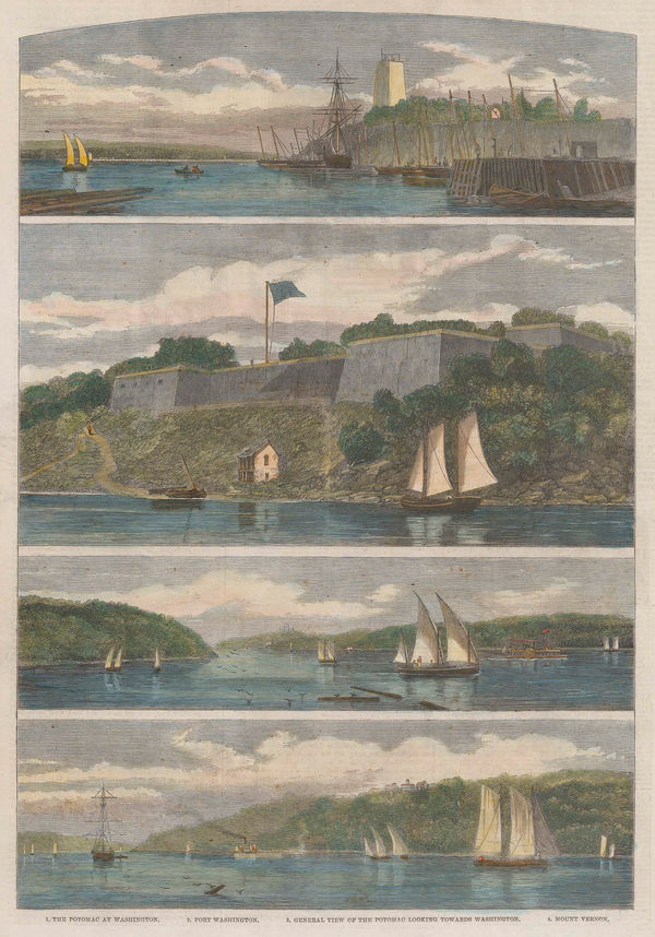 Illustrated London News (ILN), Washington D.C. - Views on the Potomac, 1861