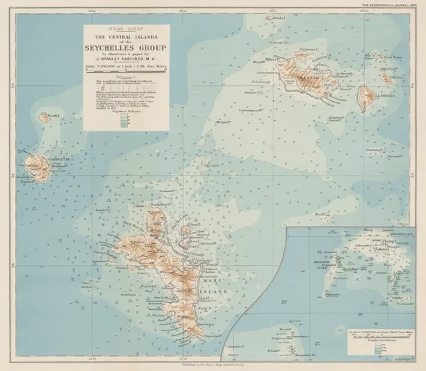 Royal Geographical Society (RGS), The Central Islands of the Seychelles Group, 1907