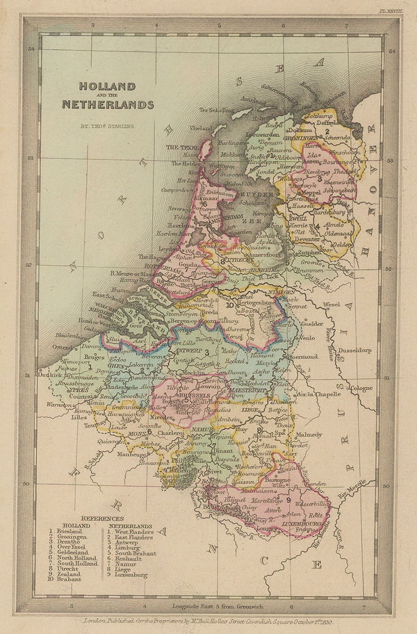 Thomas Starling, Netherlands, Belgium and Luxembourg, 1830